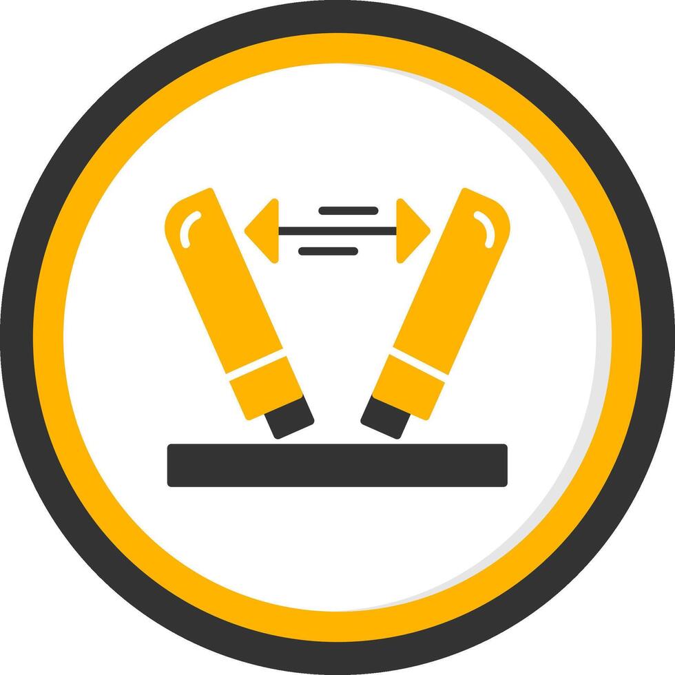 Payload Too Large Error Glyph Two Color Circle vector