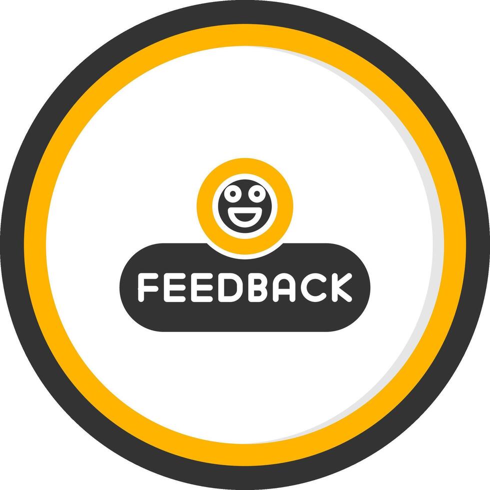 Send Feedback Button Glyph Two Color Circle vector