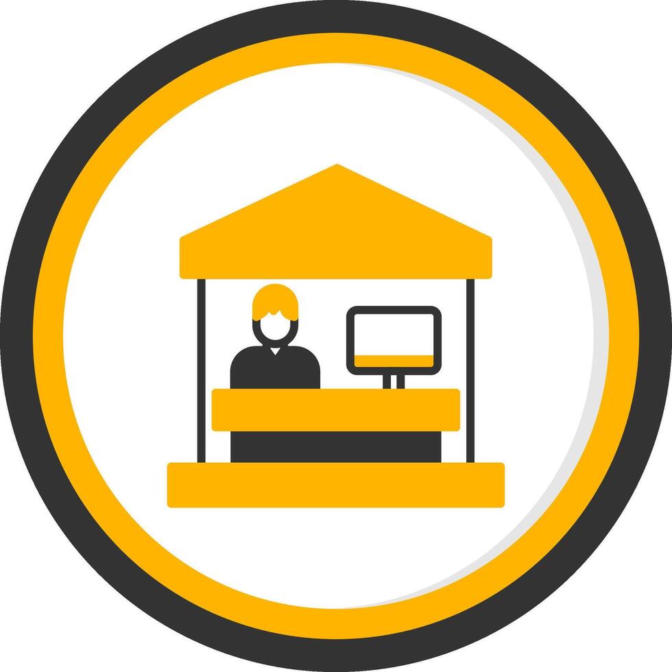 Remote Work Policy Guide Glyph Two Color Circle vector