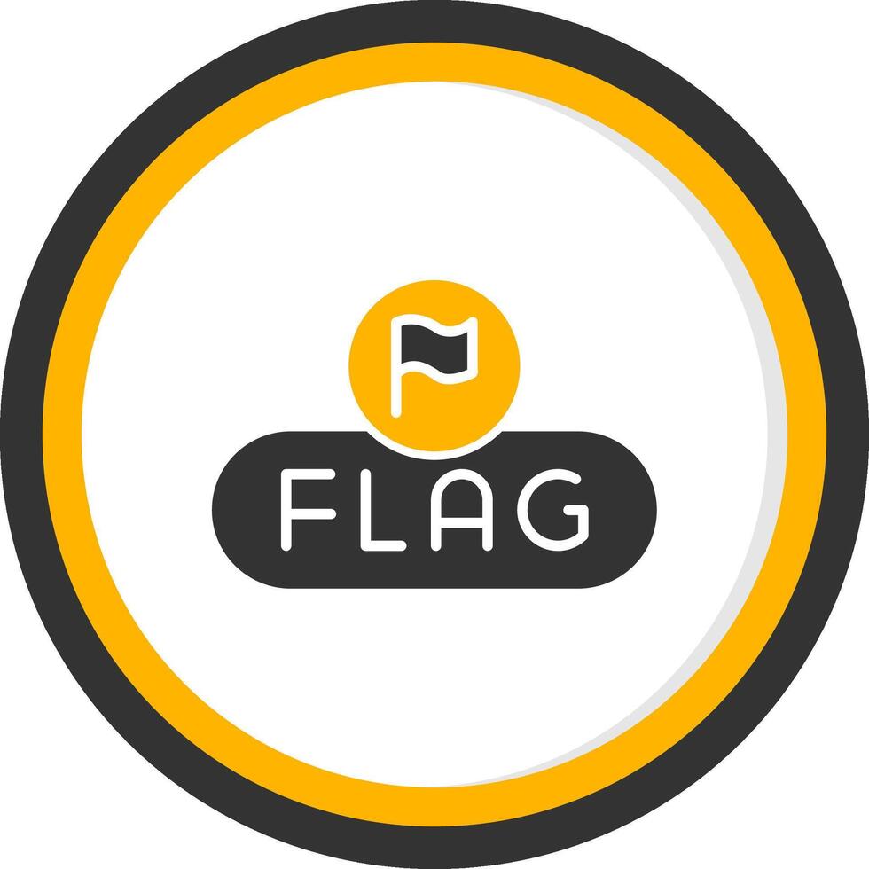 Report Content Button Glyph Two Color Circle vector