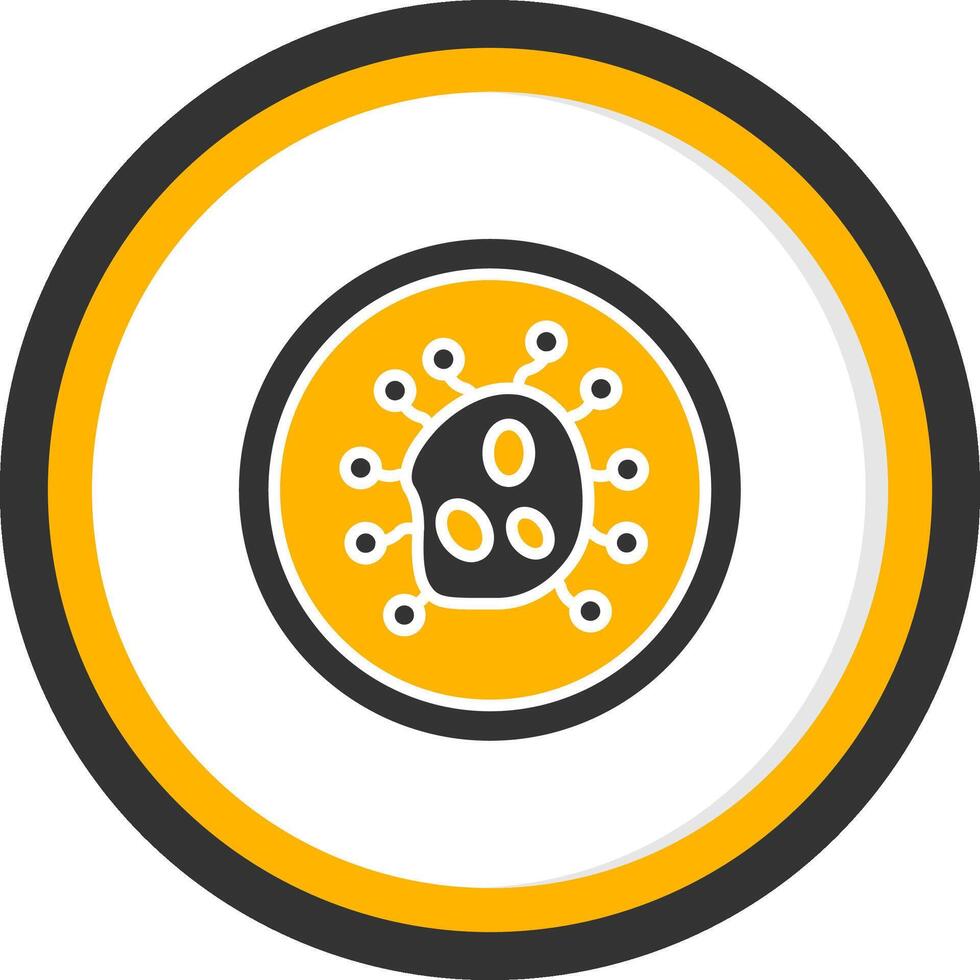 Mycobacterium kansasii Lung Disease Agent Glyph Two Color Circle vector