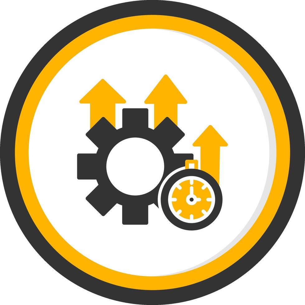 All in One Productivity App Glyph Two Color Circle vector
