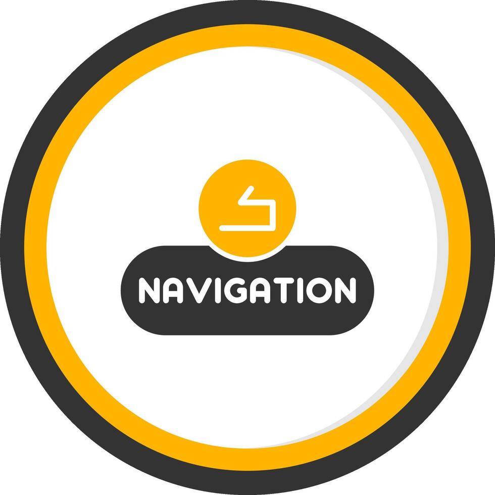 Navigation Menu Button Glyph Two Color Circle vector