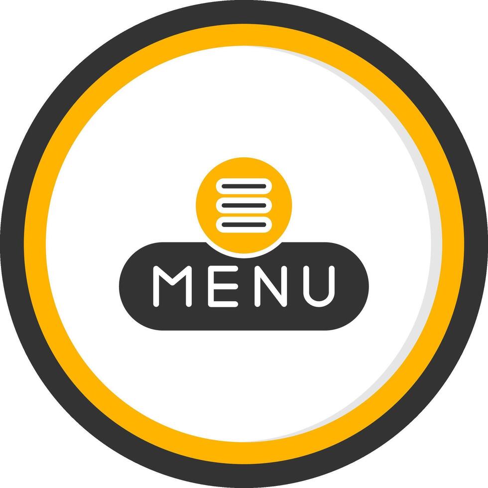 Expand Menu Button Glyph Two Color Circle vector