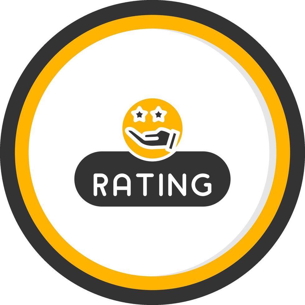 Leave Rating Button Glyph Two Color Circle vector