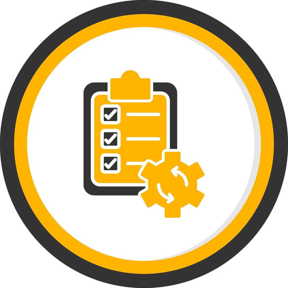 Failed Dependency Error Glyph Two Color Circle vector