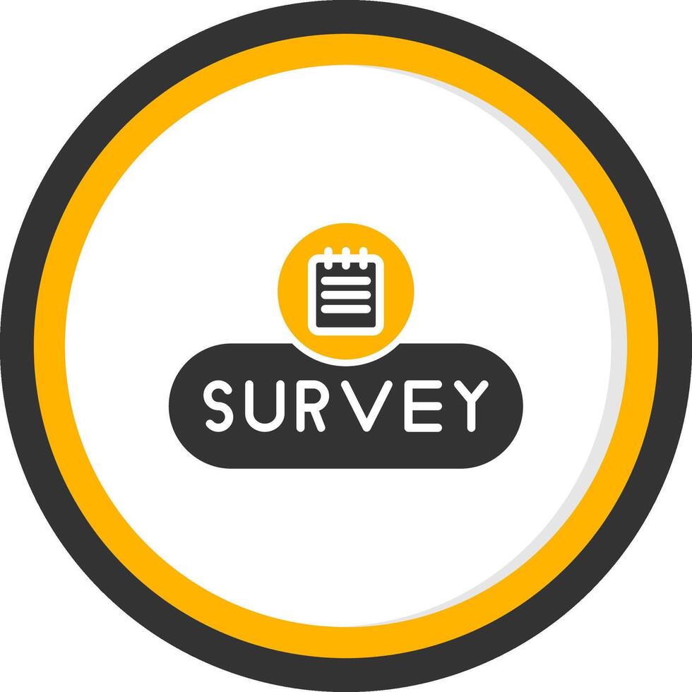 Start Survey Button Glyph Two Color Circle vector