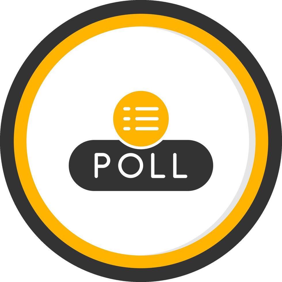 Participate in Poll Button Glyph Two Color Circle vector