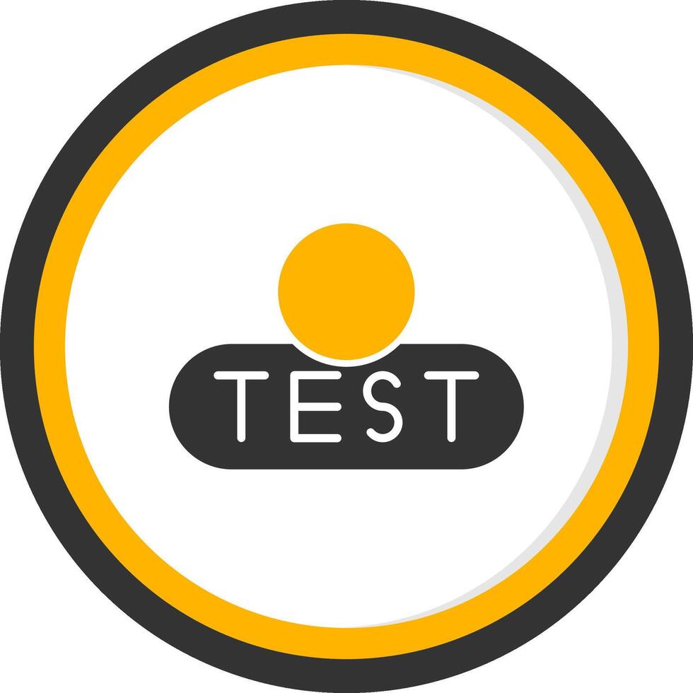Start Test Button Glyph Two Color Circle vector