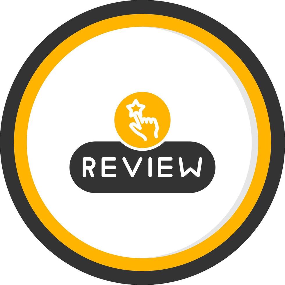 Leave Review Button Glyph Two Color Circle vector