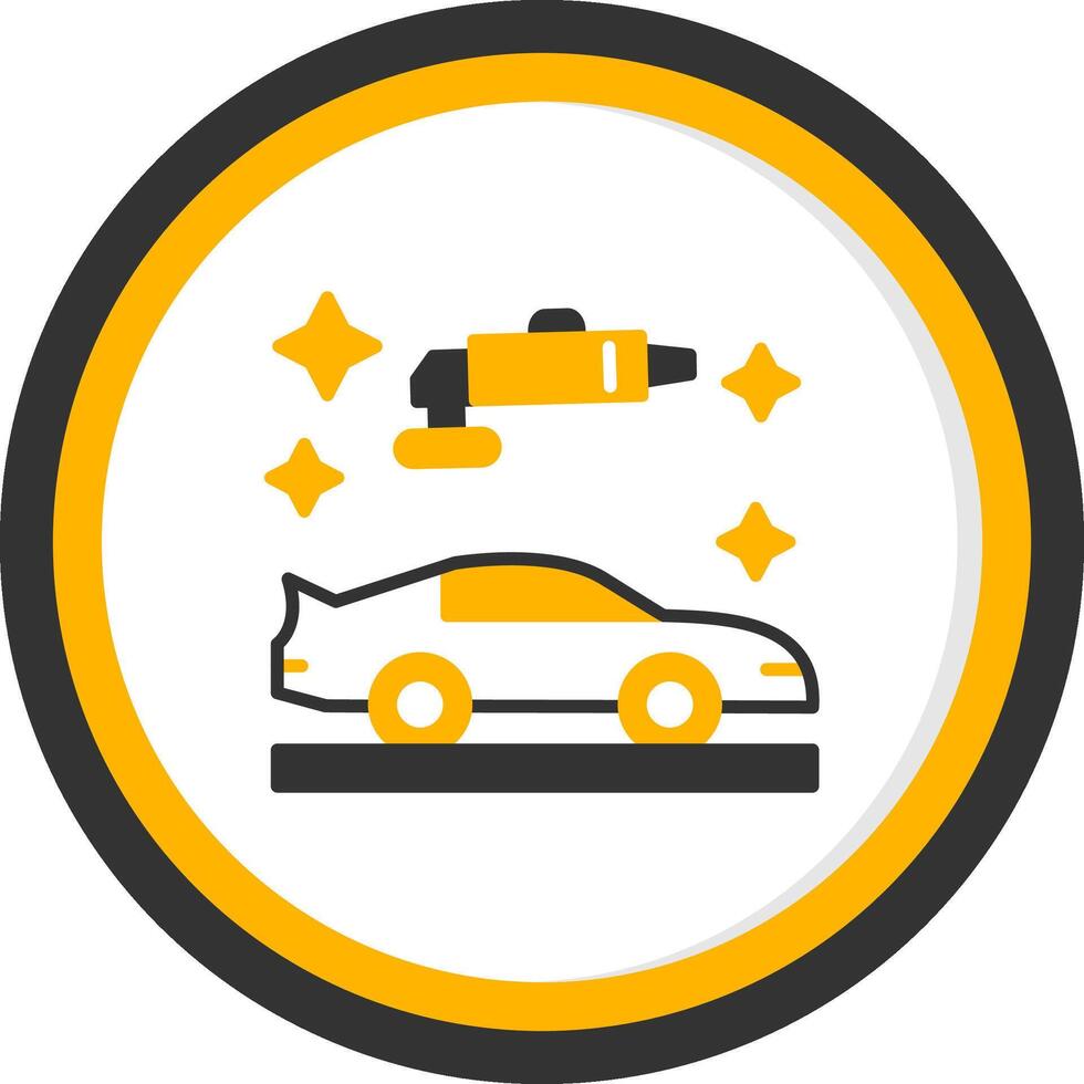 Liquid Auto Polish Glyph Two Color Circle vector