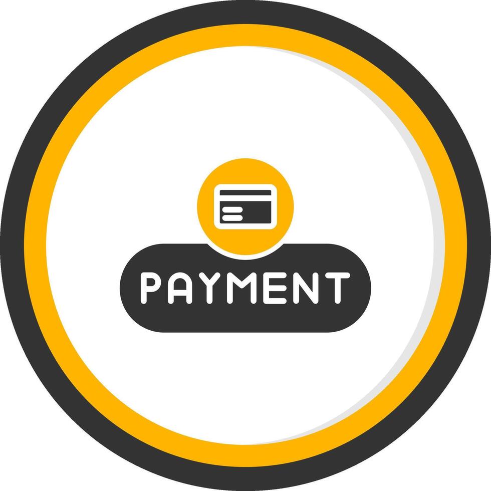 Make Payment Button Glyph Two Color Circle vector