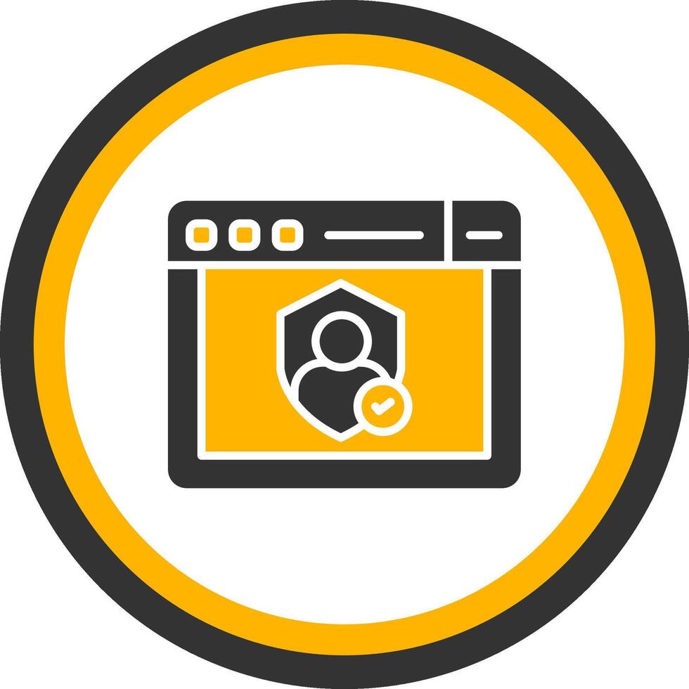 Authentication Login Icon Glyph Two Color Circle vector