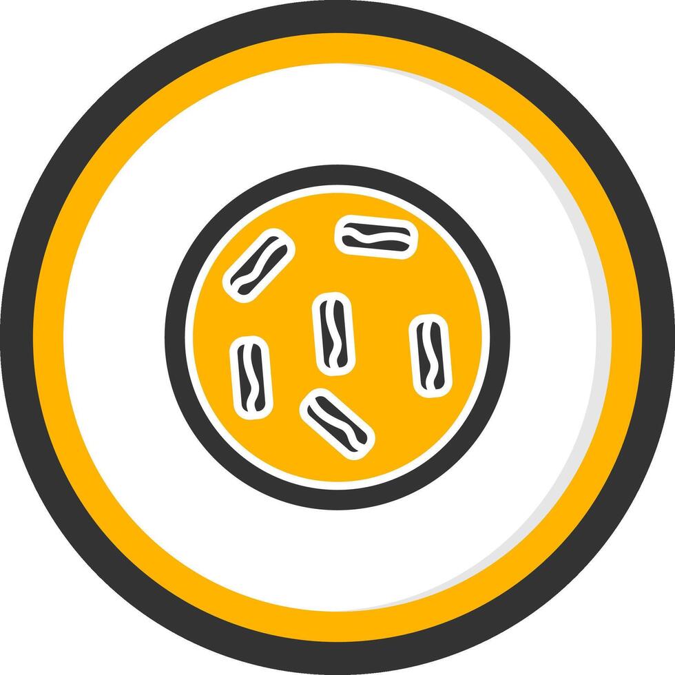 Achromobacter xylosoxidans Resistant Bacteria Glyph Two Color Circle vector