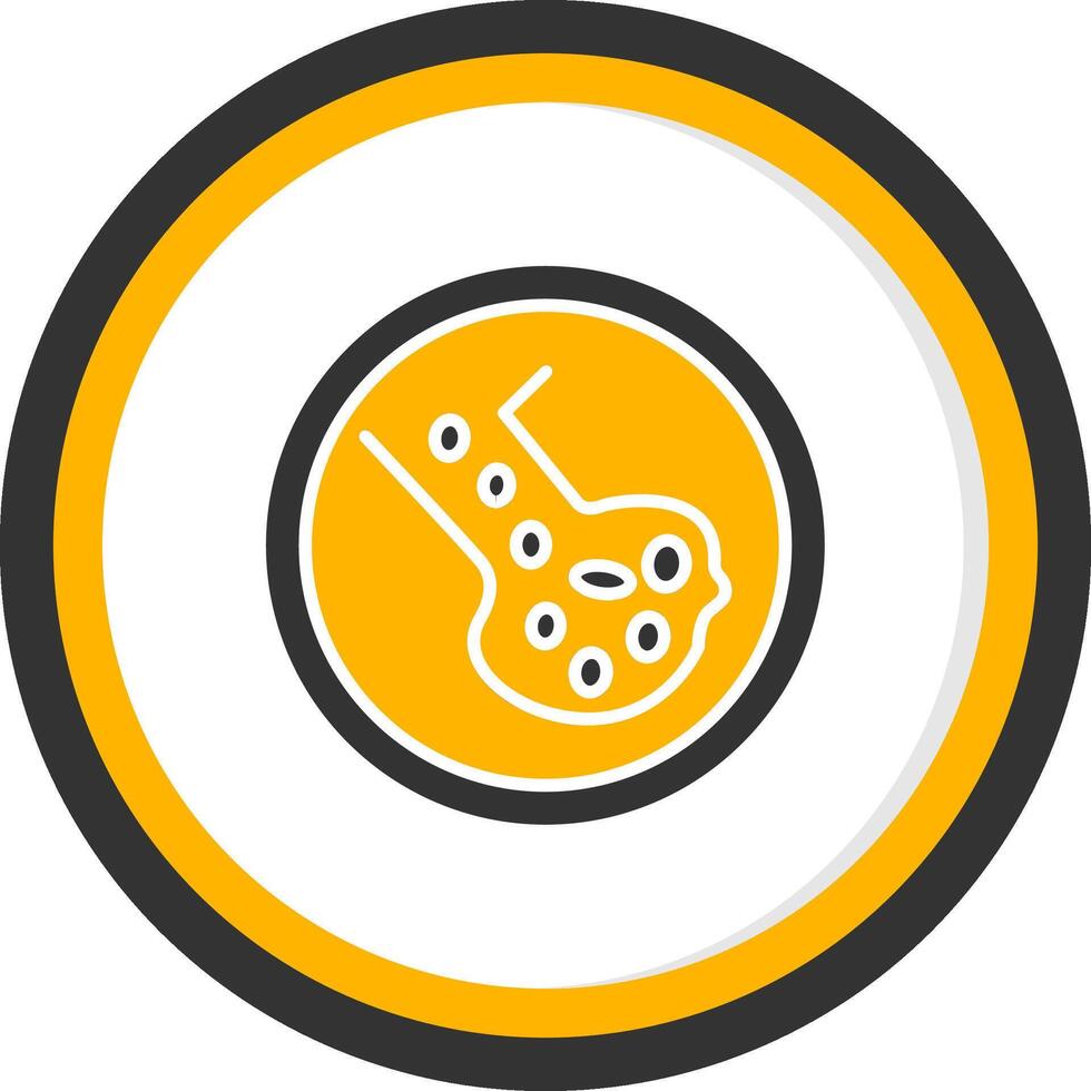 Rhizobium leguminosarum Legume Root Fixer Glyph Two Color Circle vector