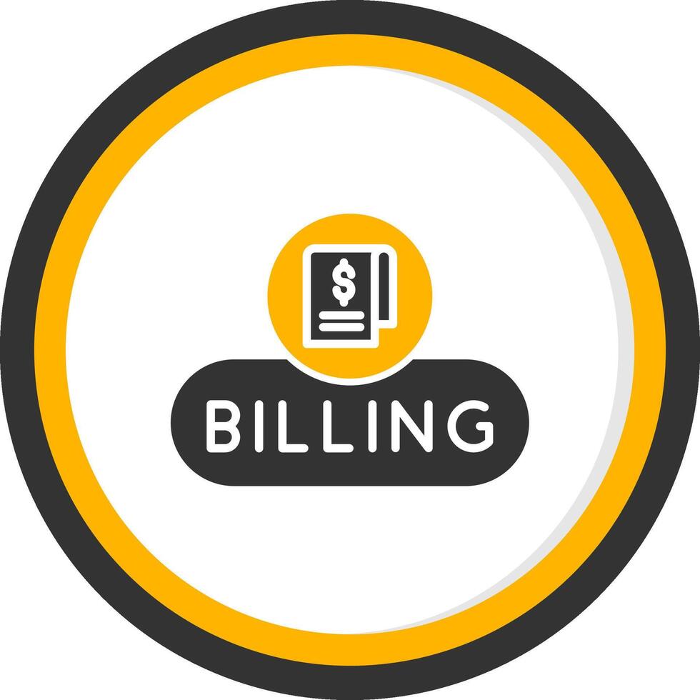 Billing Details Button Glyph Two Color Circle vector