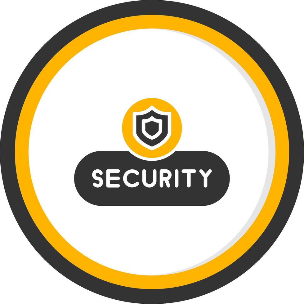 View Security Settings Button Glyph Two Color Circle vector
