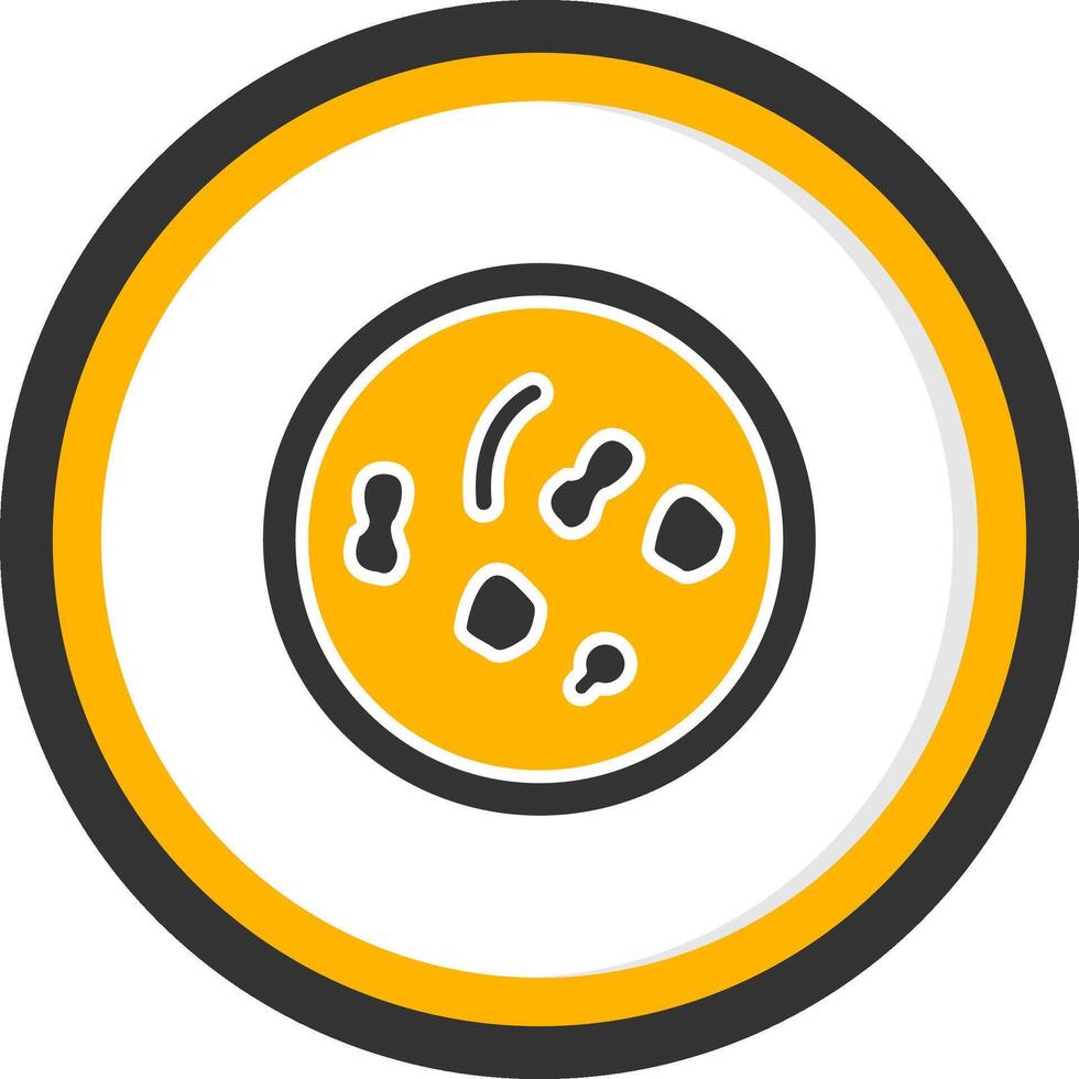 Mesorhizobium loti Lotus Symbiont Bacteria Glyph Two Color Circle vector