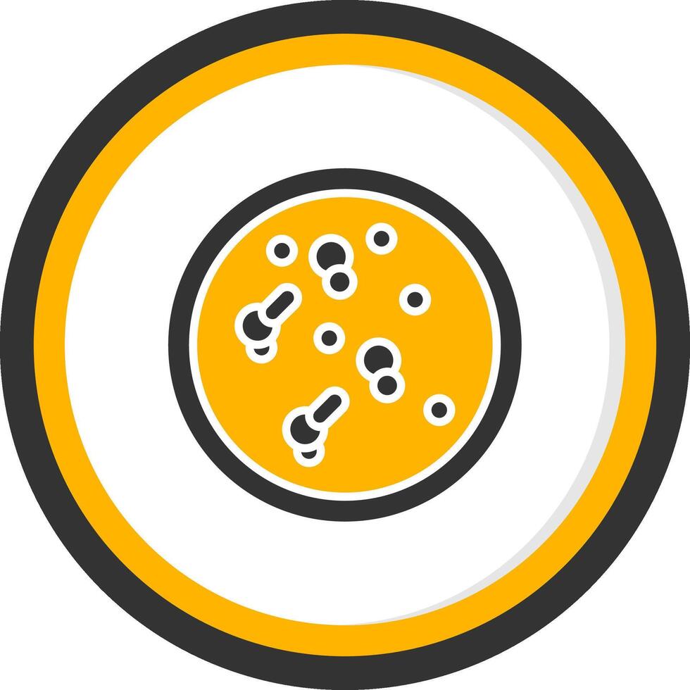 Bifidobacterium infantis Early Life Probiotic Glyph Two Color Circle vector