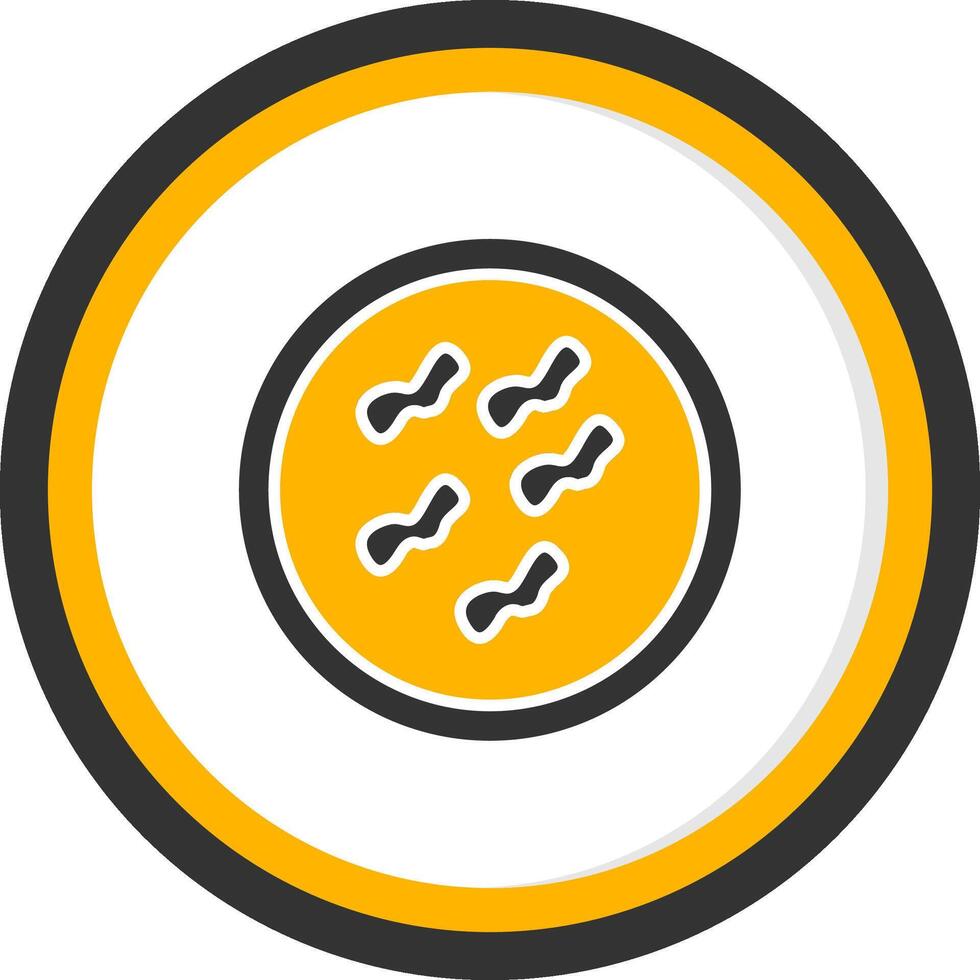 Megasphaera elsdenii Rumen Microflora Glyph Two Color Circle vector