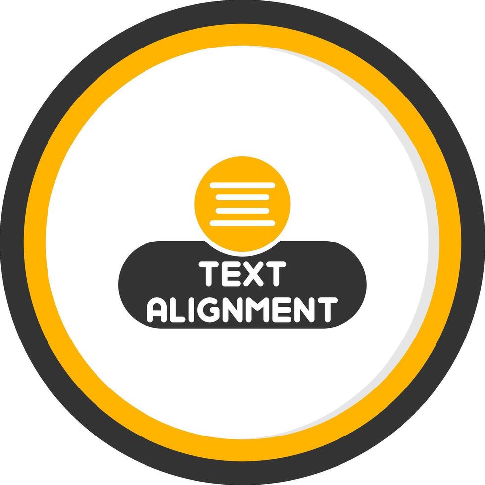 Align Text Button Glyph Two Color Circle vector