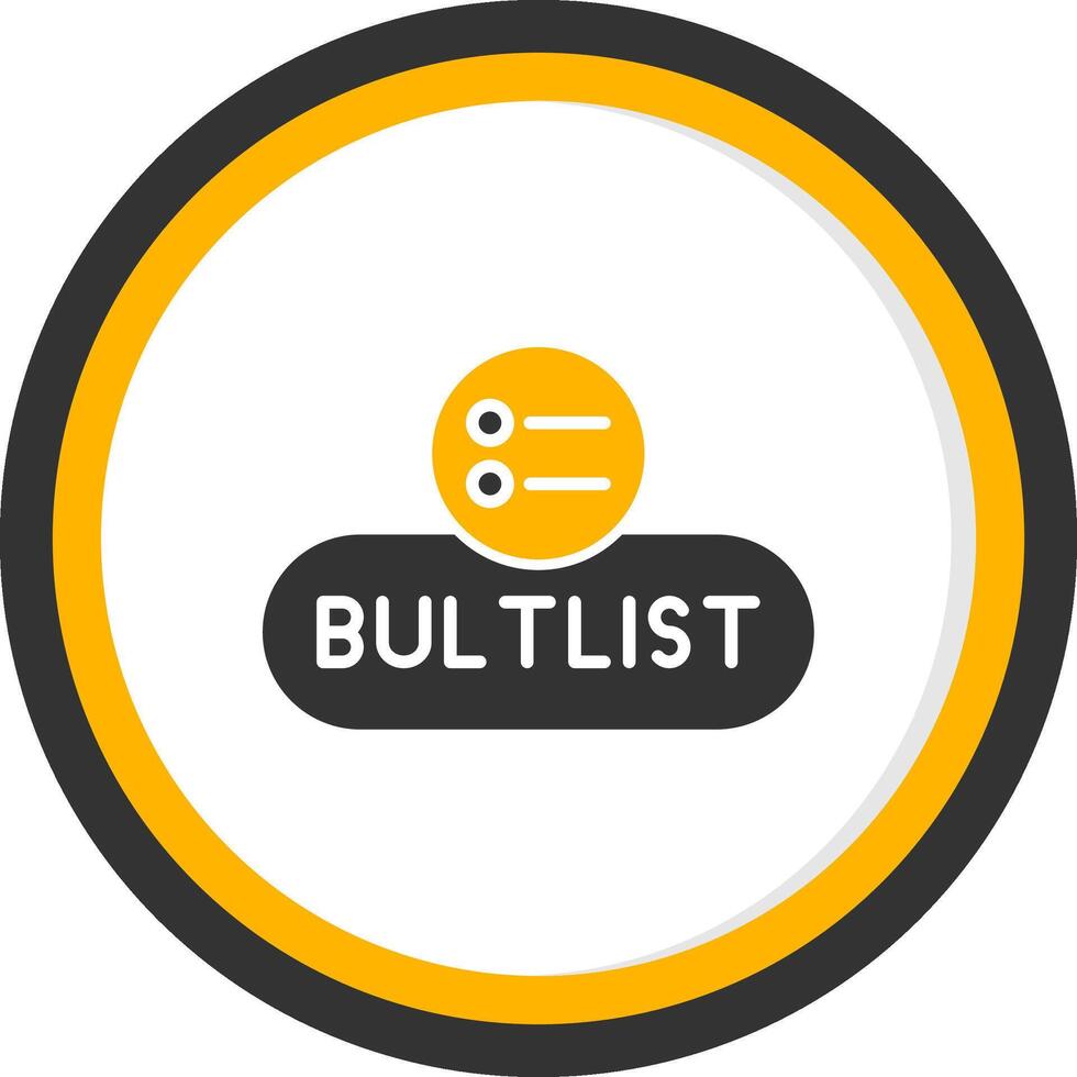 Bullet List Toggle Button Glyph Two Color Circle vector