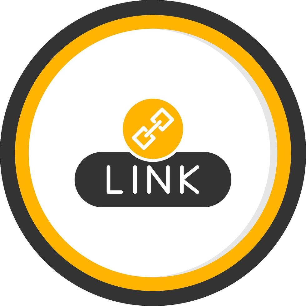 Add Link Button Glyph Two Color Circle vector