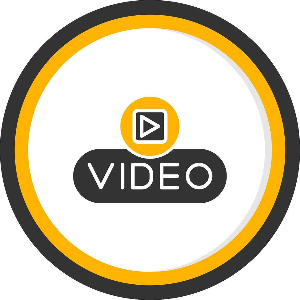 Insert Button Glyph Two Color Circle vector