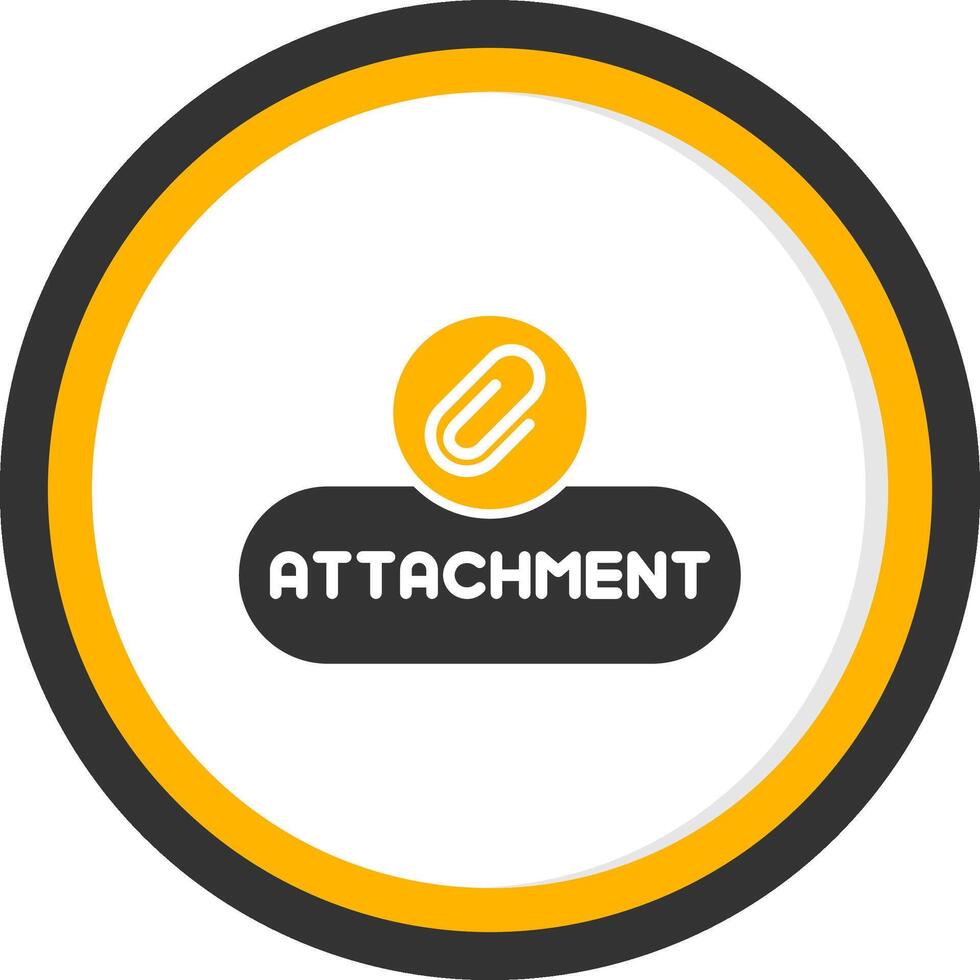 Add Attachment Button Glyph Two Color Circle vector