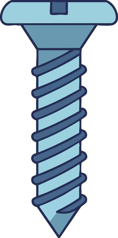 Screw fastener hardware tool for construction and assembly projects illustration vector
