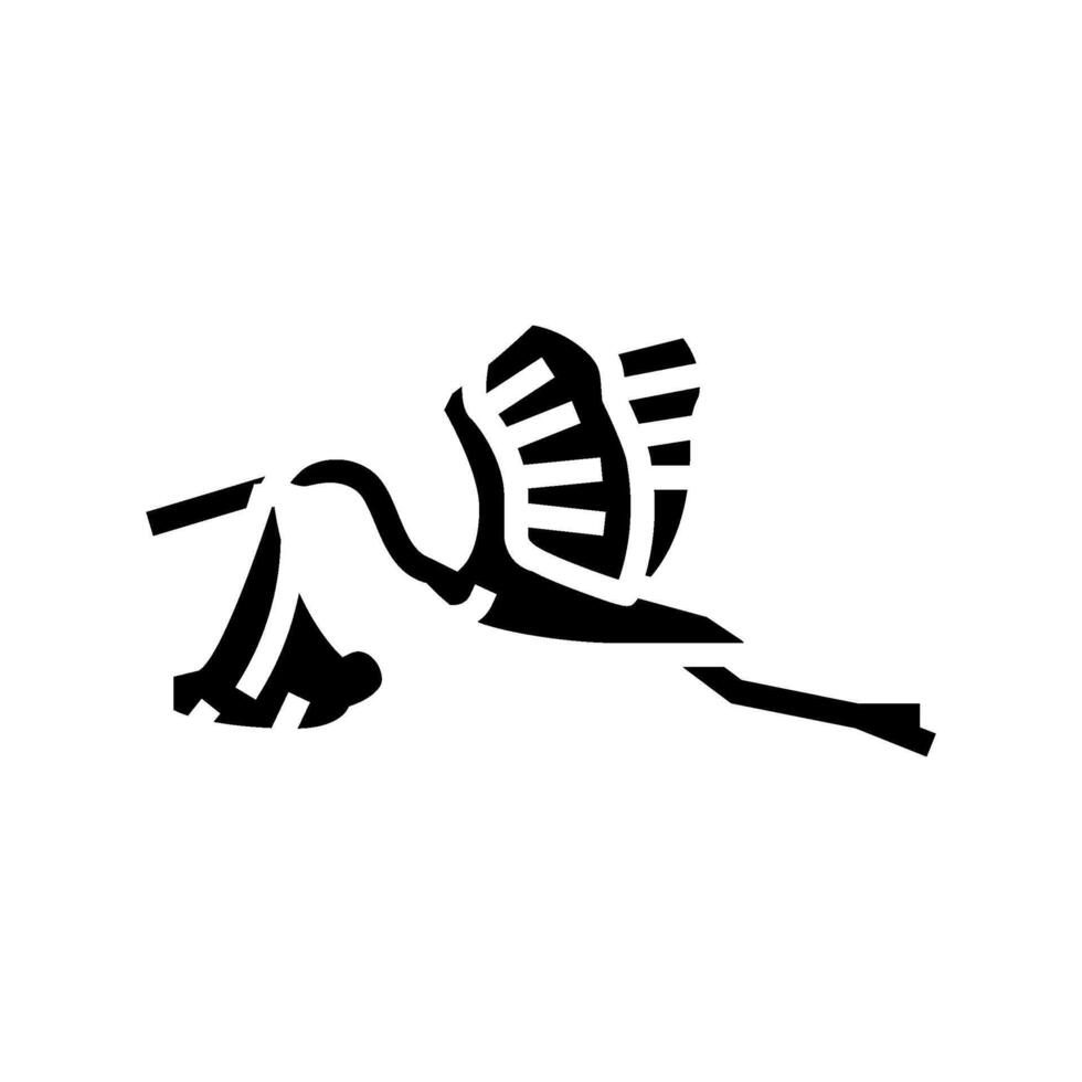flying stork newborn glyph icon illustration vector