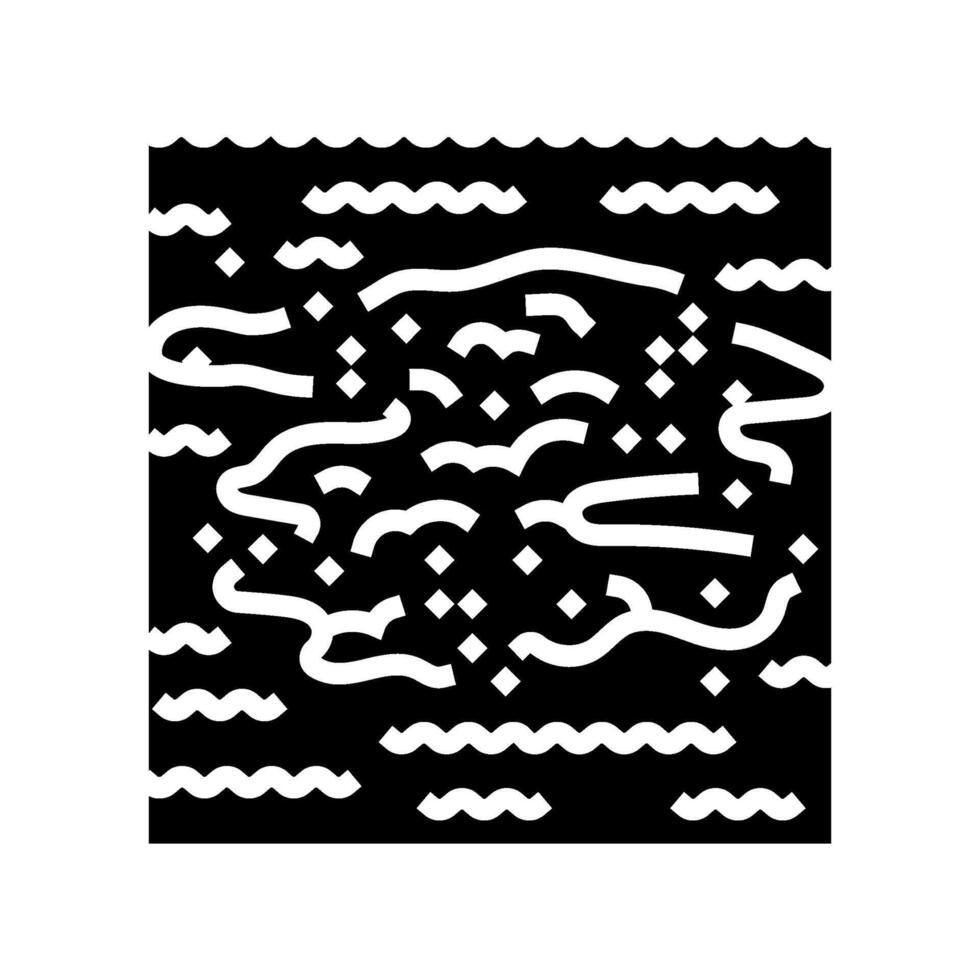colored foam floating river chemical pollution glyph icon illustration vector