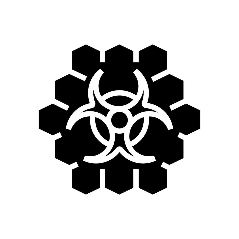 biohazard background chemical pollution glyph icon illustration vector