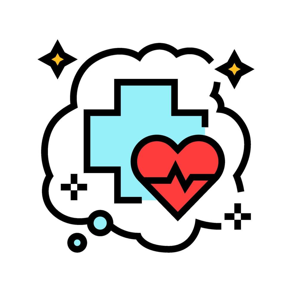 perfect health dream color icon illustration vector