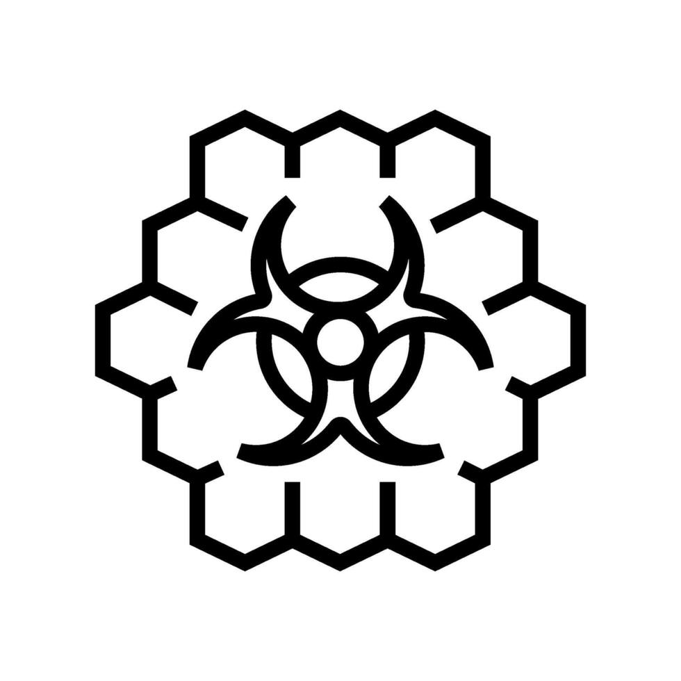 biohazard background chemical pollution line icon illustration vector