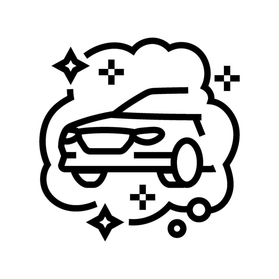 owning luxury car dream line icon illustration vector