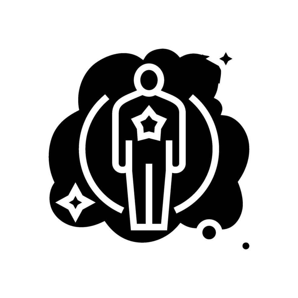 meeting celebrity dream glyph icon illustration vector