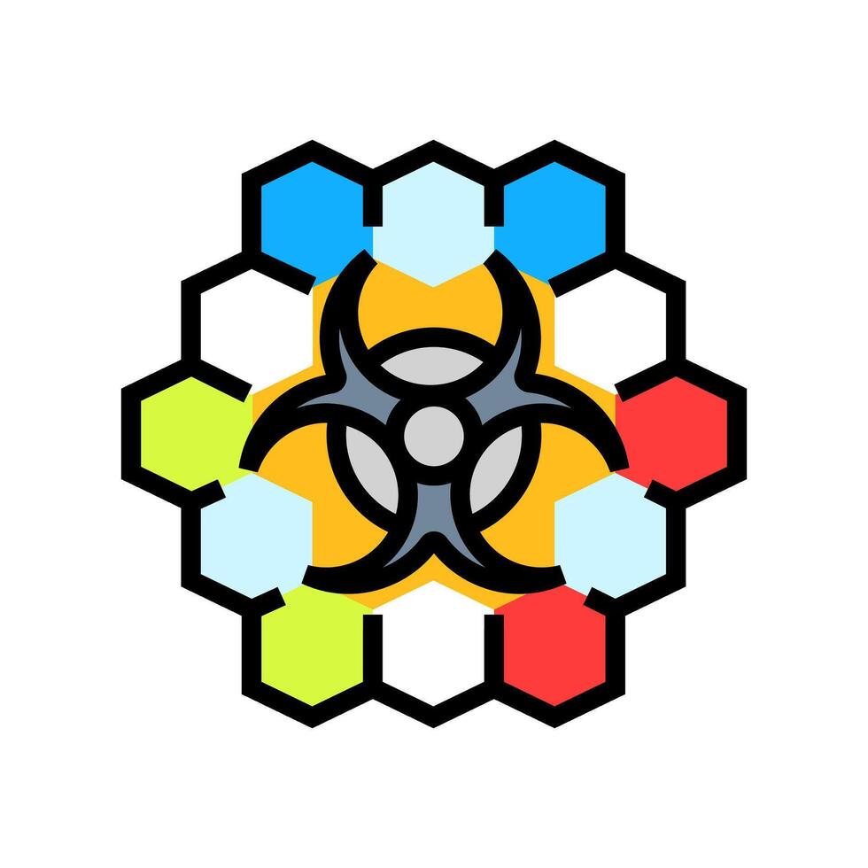 biohazard background chemical pollution color icon illustration vector
