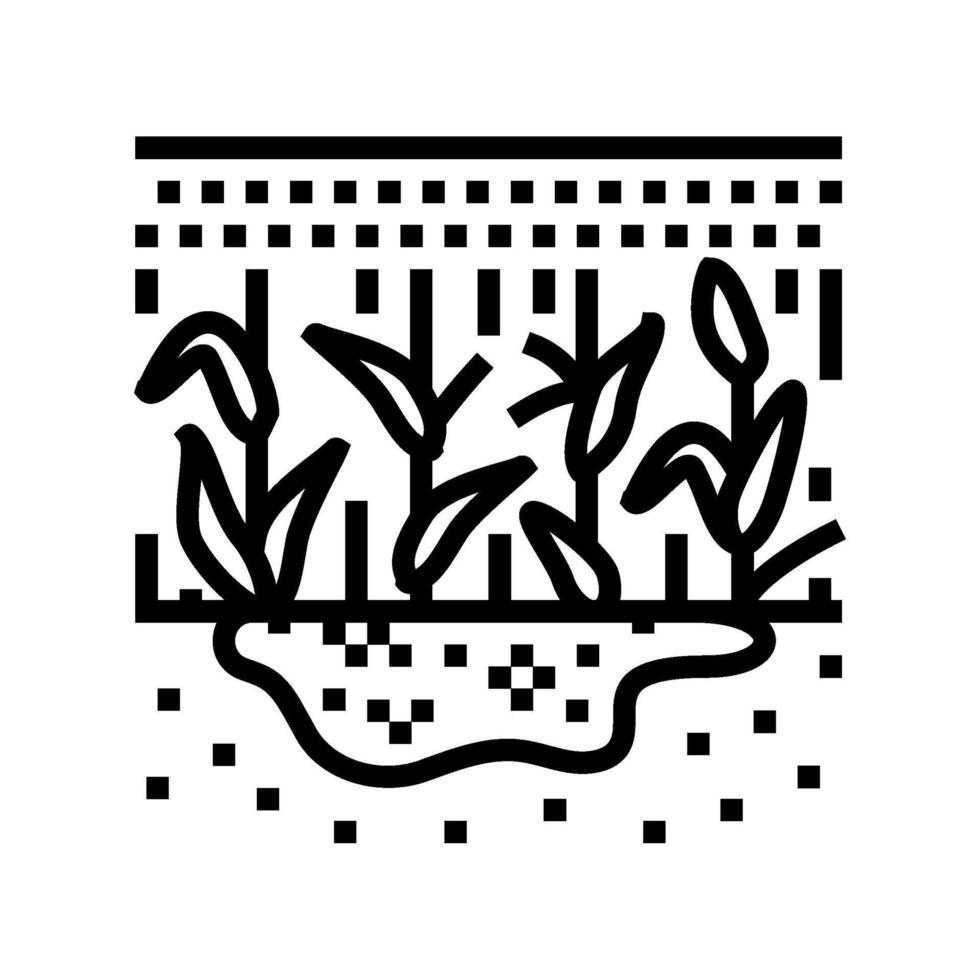 chemical residues soil line icon illustration vector