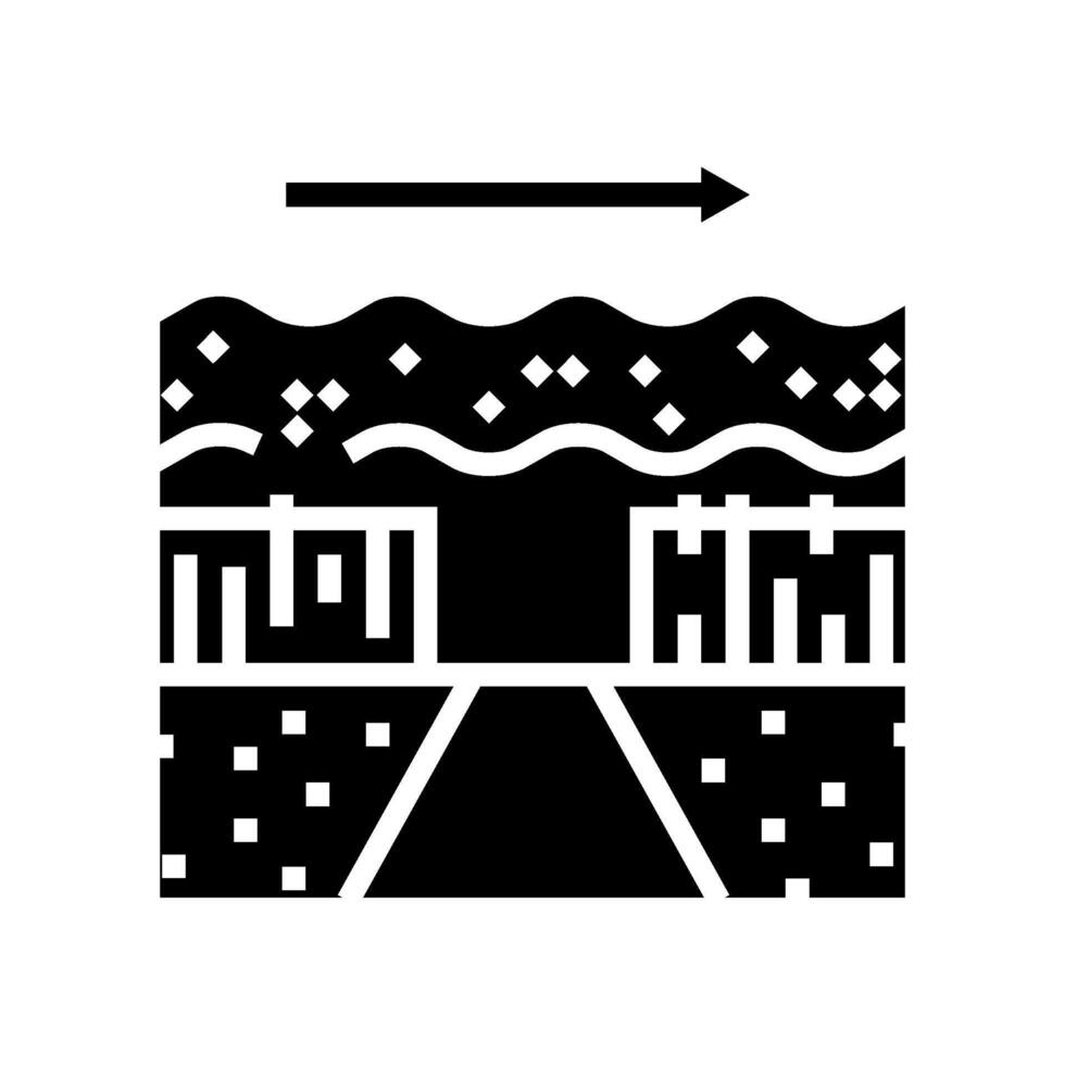 pesticide drift glyph icon illustration vector