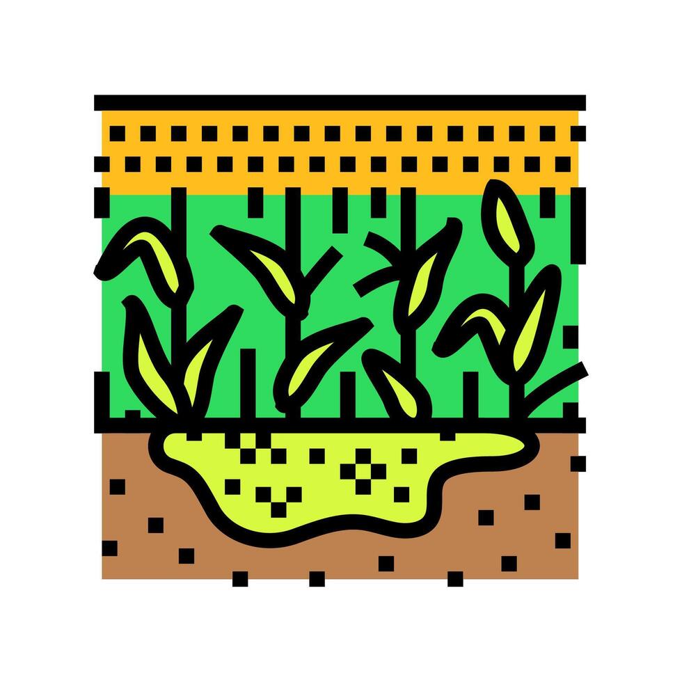 chemical residues soil color icon illustration vector