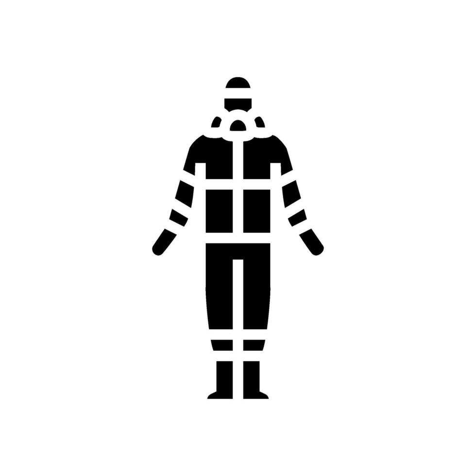 farm worker protective gear glyph icon illustration vector
