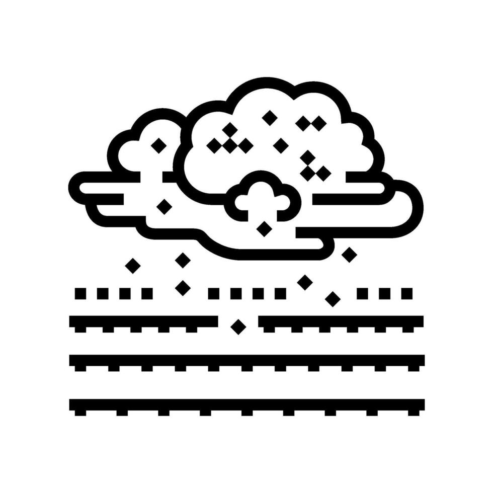 pesticide spray cloud line icon illustration vector