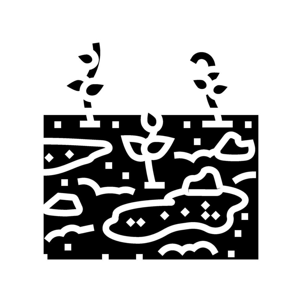 contaminated crops glyph icon illustration vector