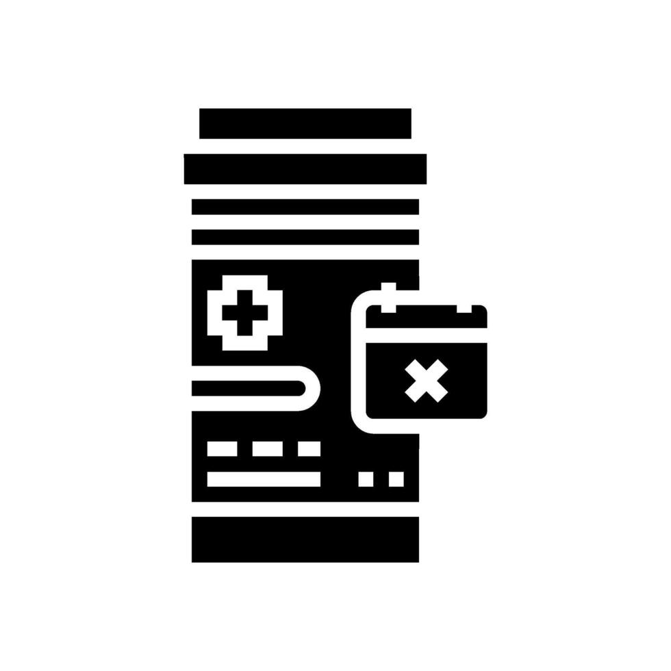 expired medicine bottles glyph icon illustration vector