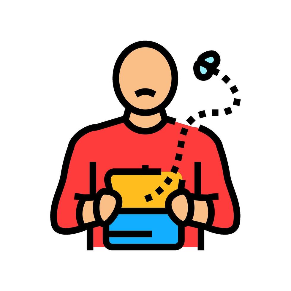 child empty lunchbox color icon illustration vector