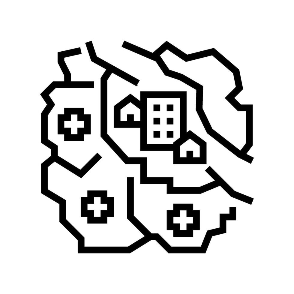 public health campaign growing region line icon illustration vector