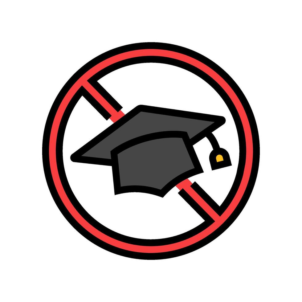 school dropout color icon illustration vector