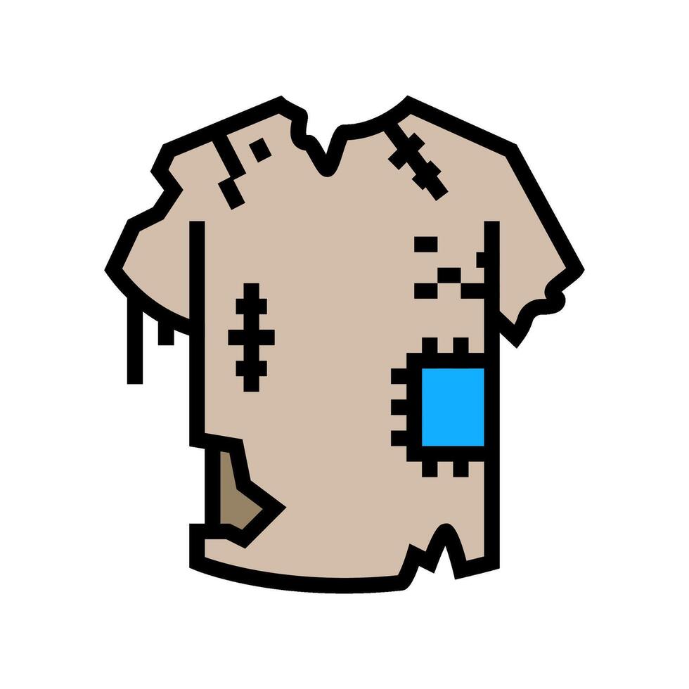 torn clothing icon color icon illustration vector