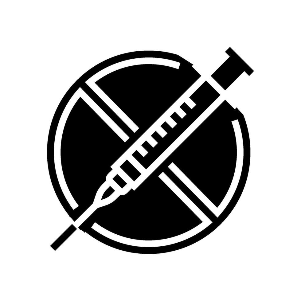 no access healthcare glyph icon illustration vector